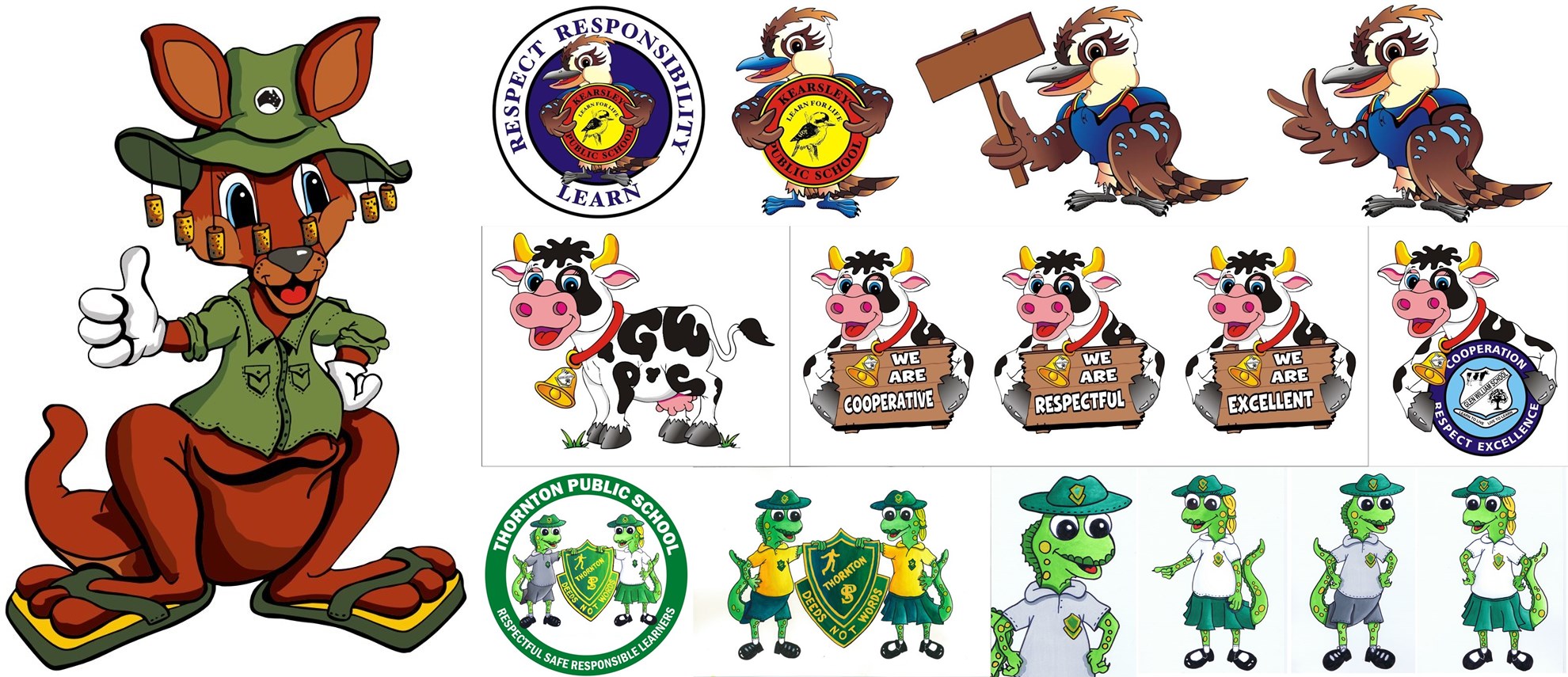 Mascot and logo showcase banner from Art by LJ